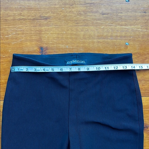 Equestrian Black Ribbed Pants - Picture 3 of 7